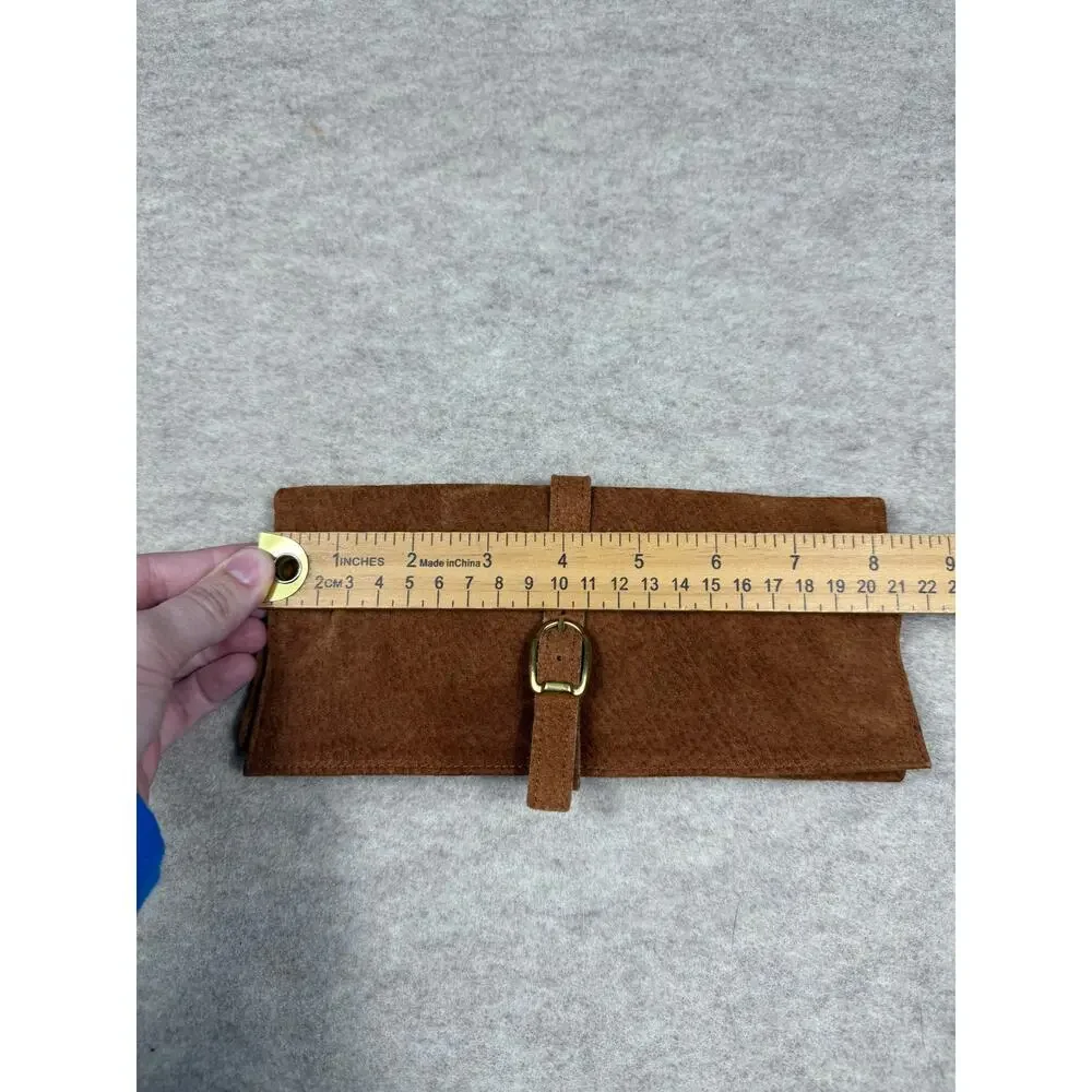 Bond Street Leather Suede Travel Jewelry Holder